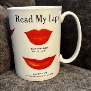 Kate Spade X Lenox Read My Lips Coffee Cup